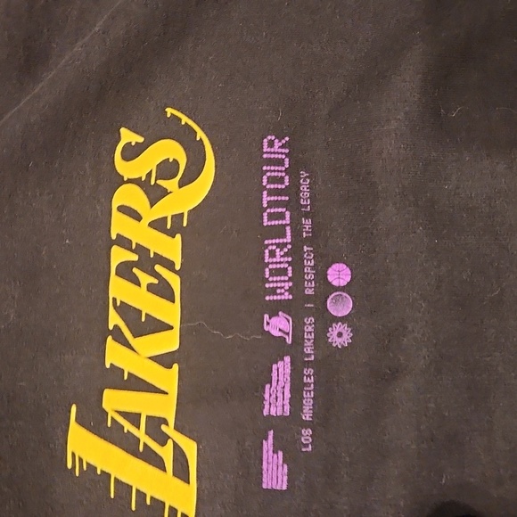 Lakers Black Hoodie with Yellow and Purple Graphics - Picture 2 of 5